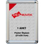 25 mm A4(21X29.7) Rondo Köşe Alüminyum Aç-Kapa Çerçeve – Poster & Afiş Çerçevesi (Gümüş Eloksallı)