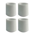 25 Mm Pvc Sandalye Profil Ayak Pabucu Sessiz Yumuşak - Beyaz (4 Adet)