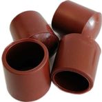 25 Mm Pvc Sandalye Profil Ayak Pabucu Sessiz Yumuşak - Kahve(4 Adet)