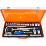 25 Parça 1/2 Lokma Seti Chrome Vanadium Parlak ( Lisinya ) - Belirtilmemiş