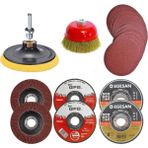 25 Parça Spiral Taşlama Cırt Zımpara Metal Kesici Disk ve Fırça Seti - Seçenek 1