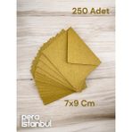 250 Adet Kraft Renkli Küçük Zarf 7x9 - Tek Seçenek