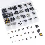 250 Adet Tact Switch Seti Dip Smd Kılıf 25 Farklı Çeşit Plastik Çantada