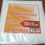 250 Adet Tek Kullanımlık Naylon Önlük Penuar Çalışma Boya Mutfak Kuaför Önlüğü Apron Kullan At