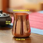 250 ml 8.45 Oz El Işi Saf Bakır Bira Süt Kupa Yaratıcı Vintage Kalınlaşmış Moskova Suyu 350 ml Kahvaltı Fincan Moskova Drinkware Sofra (Yurt Dışından) - 1 Adet - Renkli - 1 lt