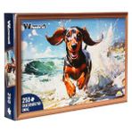 250 Parça Puzzle: Denizde Koşan Köpek
