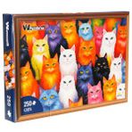 250 Parça Puzzle: Renkli Kediler