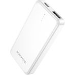 2500MAH Powerbank iPhone ile Uyumlu Şarj Seviyesi LED Gösterli Kompak ve Hafif Minimalist Tasarım Güç Bankası BJ48 - Beyaz