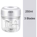 250ML Beyaz Sarımsak Kırıcı Elektrikli Gıda Parçalayıcı Kıyma Makinesi Mini Sarımsak Presi Sebze Doğrayıcı Ezici Makinesi USB Mutfak Alet (Yurt Dışından) - Renkli