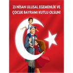 250X200CM Ekleme Dikişli Kumaş Okul Panoları, Etkinlik Fon,23 Nisan Panosu,23 Nisan Kutlu Olsun Afiş