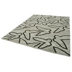 250x307 cm Hurda Gri Geometrik Yün El Dokuma Modern Geometrik Etnik Eskitme Desenli Boho Oturma Odası Salon Yolluk Koridor Mutfak Halısı