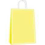 (25*12*31 Cm) Büküm Saplı Poşet (25 'Li) -Makaron Sarı-