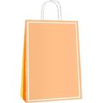 (25*12*31 Cm) Büküm Saplı Poşet (25 'Li) -Makaron Turuncu-