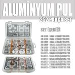 252 Parça Aluminyum Pul Seti - Karter Tapa Pulu