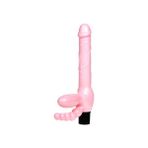 25,4cm Çift Taraflı Titreşimli Strapon Belden Bağlamalı G-Spot Vibratör Anal Plug