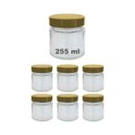255 ml Kavanoz Metal Derin Kapaklı 255 cc Şeffaf Reçel, Marmelat Cam Kavanoz Deep 6 Adet (Altın Kapak) - 000-Siyah - 1 Adet - Genel