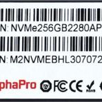 256Gb Nvme256Gb2280Ap M.2 Pcie Gen3 Nvme Ssd (3600-3250Mb-S) Tlc 3Dnand Ssd Harddisk