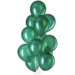25ADET Metalik Sedefli Yeşil Balon, Helyumla Uçan-Dogum Günü-Parti-Kaliteli Balon