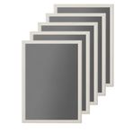 25mm Alüminyum Beyaz Çerçeve 5li Paket (BEYAZ, (A4-210x297mm))