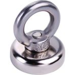 25MM Güçlü Fishing Magnet Askılı Pot Neodyum Mıknatıs, Kurtarma Mıknatısı - 1 Adet - Gümüş