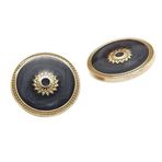 25mm Kış Moda Altın Metal Kahverengi Giyim için Düğmeler Kadın Ceket Kazak Dekoratif El Yapımı Dikiş Aksesuarları (Color : Black, Size : 23mm 6pcs)