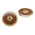 25mm Kış Moda Altın Metal Kahverengi Giyim için Düğmeler Kadın Ceket Kazak Dekoratif El Yapımı Dikiş Aksesuarları (Color : Brown, Size : 25mm 6pcs)