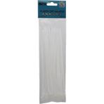 25PCS Beyaz 3.6X200MM Plastik Cırt Kelepçe