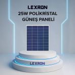25W Polikristal Güneş Paneli