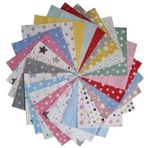 25x25 Cm 20 Parça Kırkyama Patchwork Pamuklu Kumaş 40yama Elişi Dikiş Hobi - Yıldız Serisi