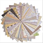 25x25 Cm 20 Parça Sarılar Kahveler Serisi Kırkyama Patchwork Pamuklu Kumaş 40yama Dikiş Hobi