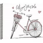 25X35 P.p Kapak Kopartılabilir Sayfalar Telli Resim Defteri Desenli 25 Yaprak - Bisiklet