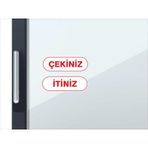 25x8 Cm İtiniz Çekiniz Cam Kapı Sticker Folyo Yapıştırma
