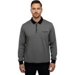 26-3073 Lacaton Erkek Büyük Beden Polo Yaka Sweatshirt - Gri - 3XL