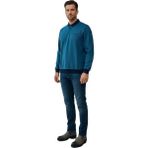 26-3073 Lacaton Erkek Büyük Beden Polo Yaka Sweatshirt - Turkuaz - 3XL