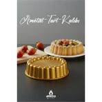26 cm Ametist Döküm Tart Kalıbı, Gold Renkli, Dayanıklı ve Şık Tasarım - Seçenek 1 - Altın