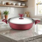 26 Cm Granit Karnıyarık & Pilav Tenceresi Çelik Kapak - Mürdüm