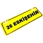 26 ESKİSEHİR Yazılı Sarı Dekor Plaka Sök Tak Pratik yeni nesil
