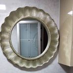 26 inç Yuvarlak Vintage Dekoratif Banyo Aynası 33 inç Altın Süslemeli Antik Duvar Viktorya Dönemi Eskitme Görünümlü Makyaj Su Geçirmez Otel Şömine Yemek Odası (Çap 26 inç) (Çap 33 inç)