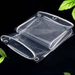 2,6 m x 3,1 m ağır hizmet su geçirmez PVC branda, 500 g/m² şeffaf vinil branda örtüsü, 0,35 mm gölgelik tente, teras muhafazası için, yaşlanma karşıtı yalıtım, yumuşak cam