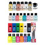 26 renk akrilik boya seti 75 ML 18 renk metalik canlı neon 75 cc 8 renk pastel akrilik boya