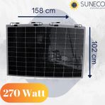 260 Watt Yüksek Amper Yarı Esnek Güneş Paneli Half Cut Monokrista