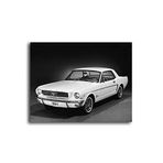 2645 Sanat 1964 Beyaz Ford Mustang Tablo-40 X 60 Cm Yatay
