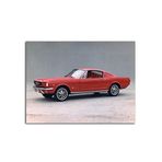 2645 Sanat 1965 Kırmızı Ford Mustang EkoTablo-50 X 70 Cm Yatay