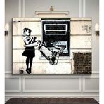 2645 Sanat Banksy Cash Machine - Para Çekme Makinası Kanvas Tablo -60 x 80 Cm