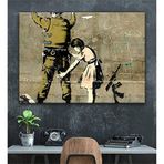 2645 Sanat Banksy Girl Searching Soldier Kanvas Tablo-40 x 60 Cm