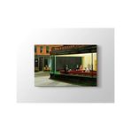 2645 Sanat Edward Hopper Nighthawks Yatay 50x70 cm Kanvas Tablo
