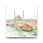 2645 Sanat Eminönü Yeni Camii Kanvas Tablo-40 X 60 Cm Yatay