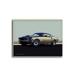 2645 Sanat Ford Mustang Boss 429 EkoTablo-50 X 70 Cm Yatay