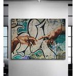 2645 Sanat Kanvas Tablo Motivasyon Adam Yaratılışı Ev ve Duvar Dekorasyon-40 x 60 Cm