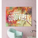 2645 Sanat Kanvas Tablo Motivasyon Good Vibes Ev ve Duvar Dekorasyon-60 x 80 Cm